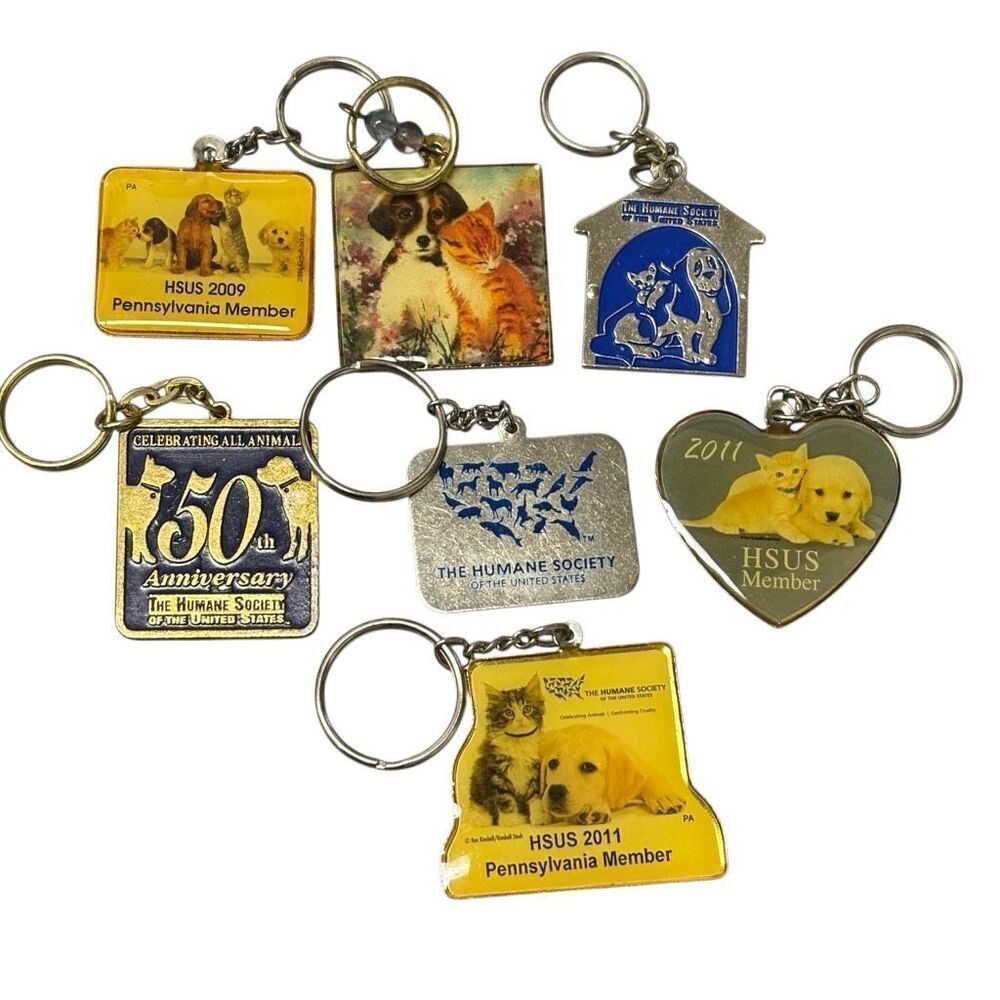 Humane Society United States Pennsylvania Keychains Lot Of 7